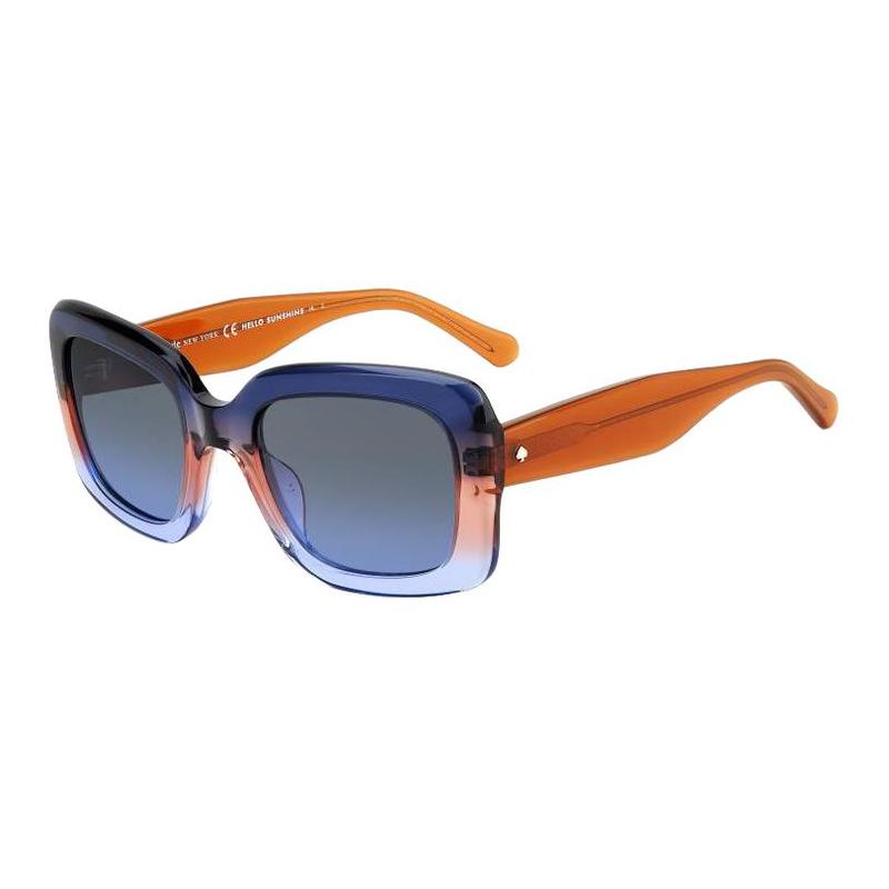Kate Spade Logo Detail Acetate Square Sunglasses Women s Blue BELLAMY-S-YRQF2GB