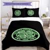 Set Biancheria da Letto 3 Pezzi Stampato Celtic FC Morbido Traspirante Copripiumino Federe Set Lavabile Decorazione Camera da Letto Regalo per la Casa