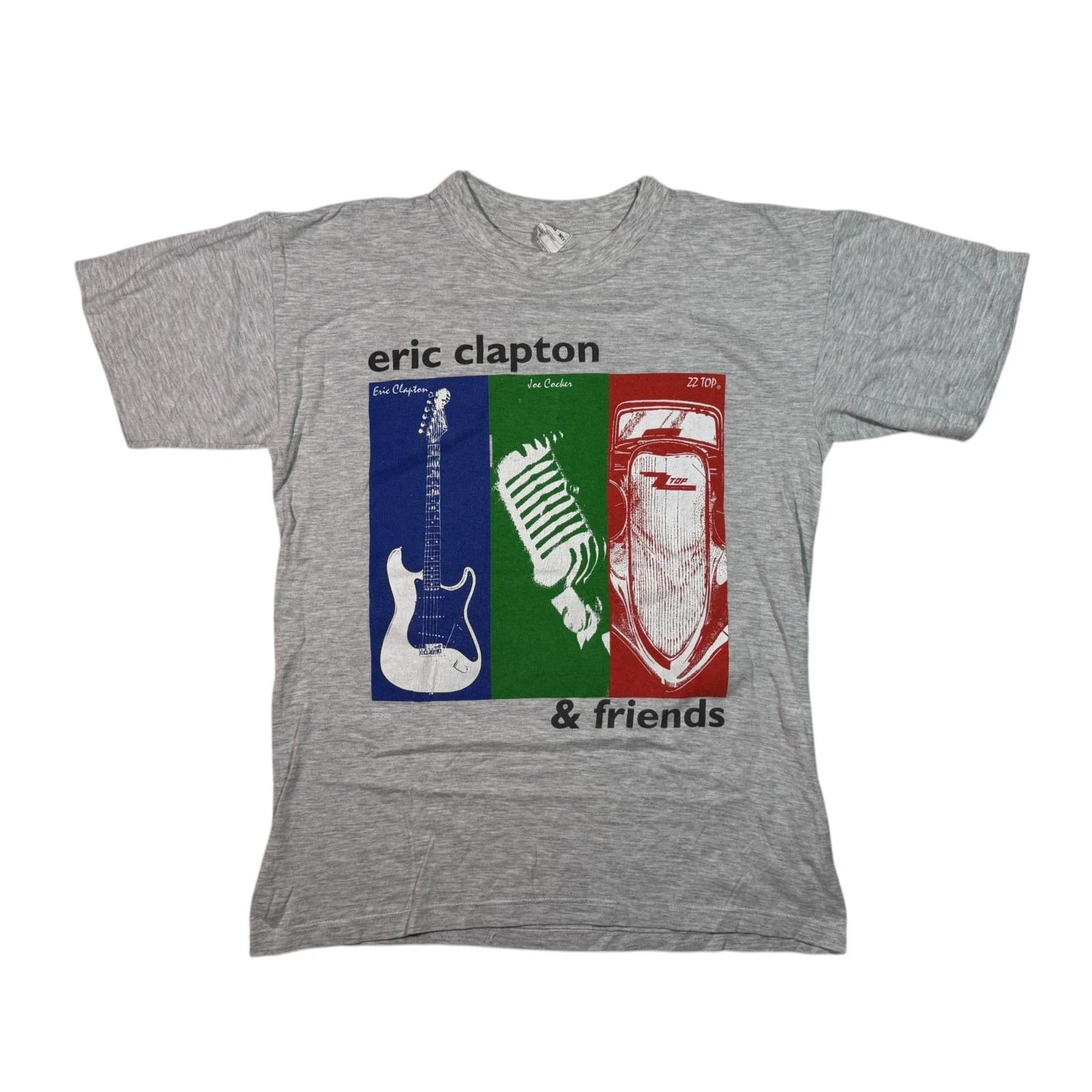 

Vintage 1993 Eric Clapton & Friends T-shirt Joe Cocker ZZ Top Gray Tee L / XL S