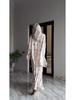 Women's Casual Printed Long Robe Dress Set - European American Spring/Summer 2025 Collection