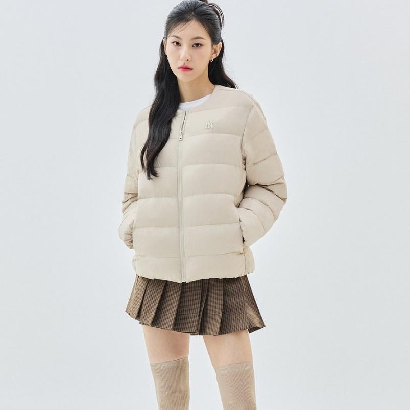 New MLB Down Jackets Women's Apricot 3ADJB1536-50SAM