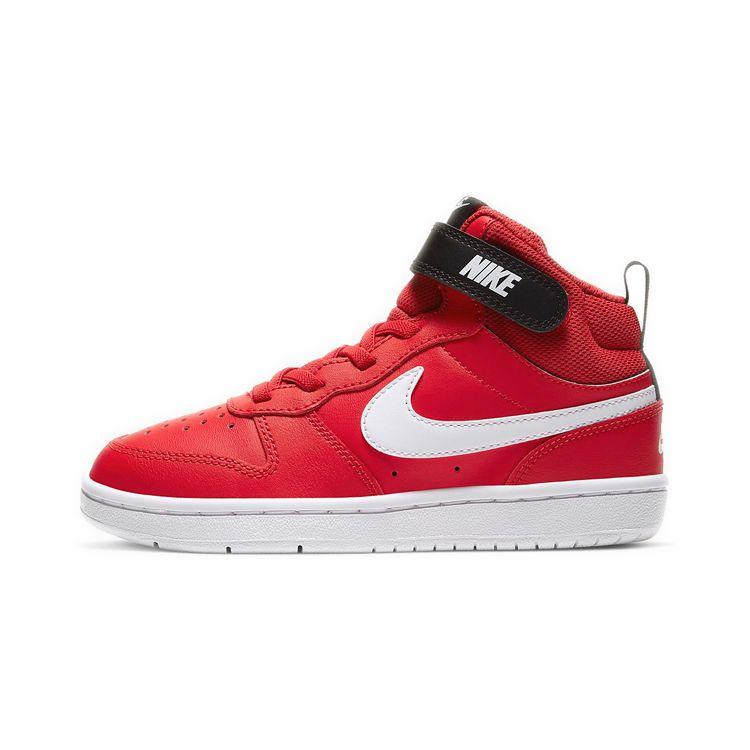 

Nike Court Borough Velcro Mid-Top Sneakers University Red Kids Sneakers CD7783-600 29.5