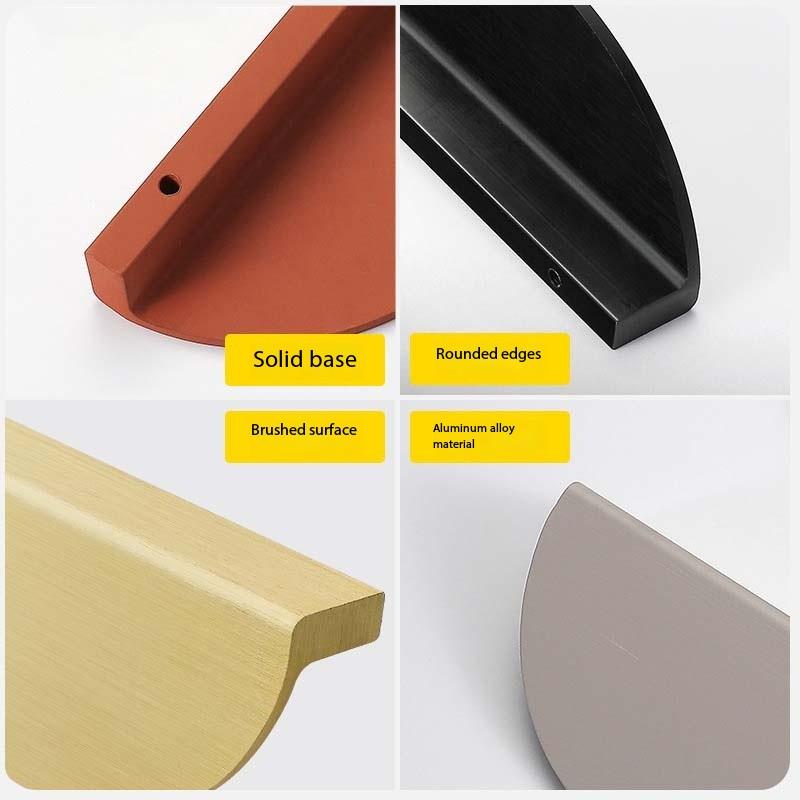 Wardrobe Door Handle Extended Champagne Color Modern Minimalist Light Luxury Sliding Drawer Cabinet Door Drawer Handle Furniture