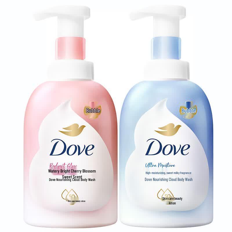 Dove White Peach & Cherry Blossom Moisturizing Bath Foam Set
