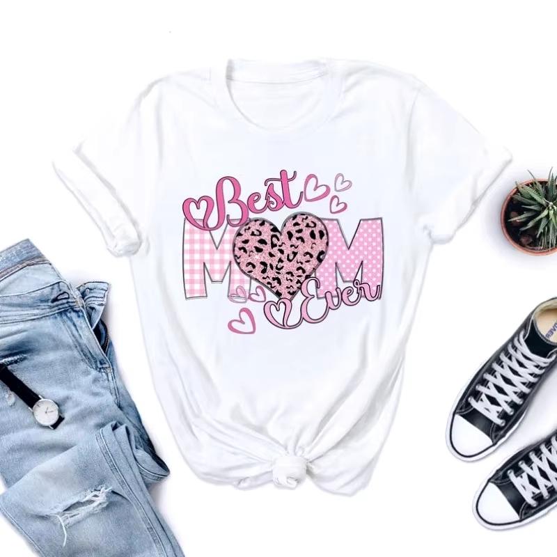 Best Mom Ever Shirt Happy Mothers Day Gift TShirt Womens Graphic Tee Casual y2k 2026 Summer Top Short Sleeved Cute clothes XL