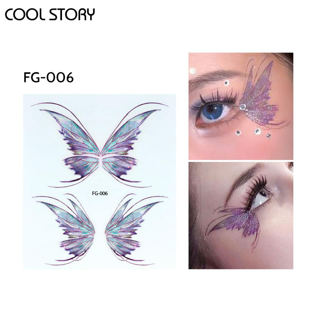 Party Stickers, Trendy Gold and Silver Embossed Valentine's Day Tattoo Stickers, Waterproof and Long-lasting Fake Tattoo Stickers