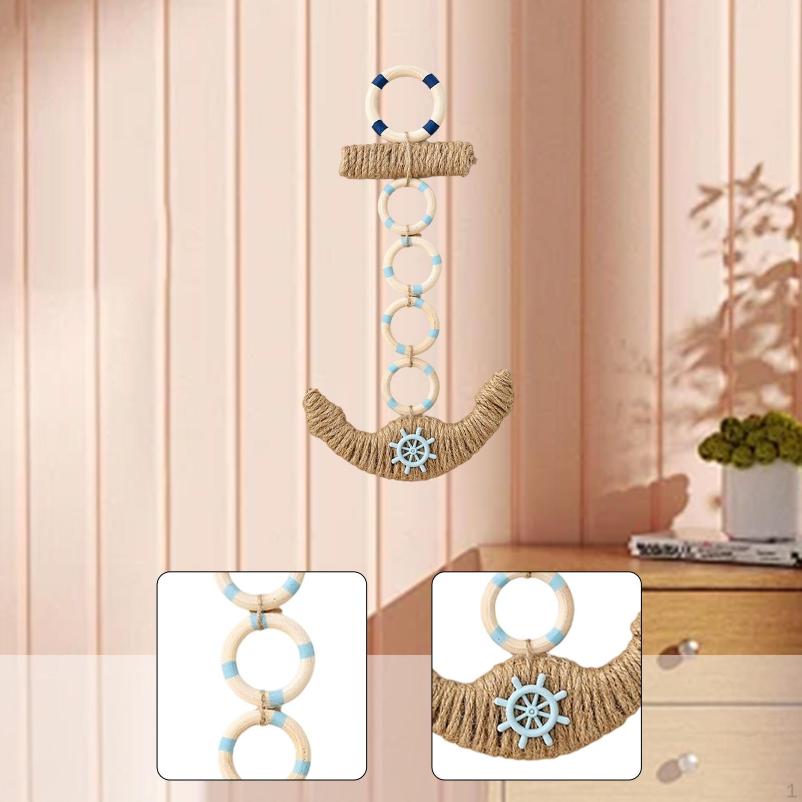 

Морской якорь Настенный декор Подвеска Подарок Искусство Средиземноморский Подвесной орнамент Скульптура