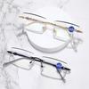 Fashion Diamond Anti-blue Light Reading Glasses Woman Man Rimless Eyewear Blocking Blue Light Protection Eyeglasses +1.0 To +4.0
