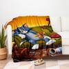 Tom & Jerry Kids Room Decor PosterBlanket Flannel Throw Blanket for Sofa, Bed, Travel, Camping, Office