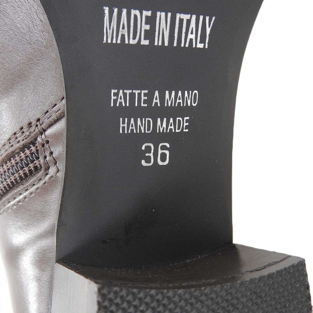 Luca Grossi Damskie brązowe skórzane botki do kostki, rozmiar 36 buty 36 BrązowyUżywane