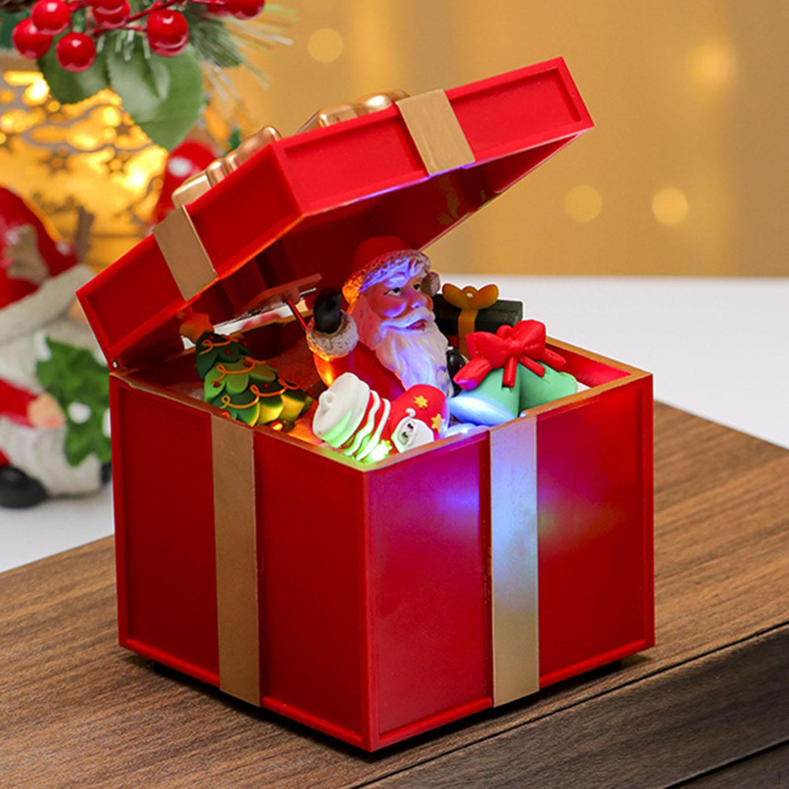 

Рождественская музыкальная шкатулка Подарочная коробка Электрическая с 8 мелодиями Праздничный декор для детей, влюбленных, девушки