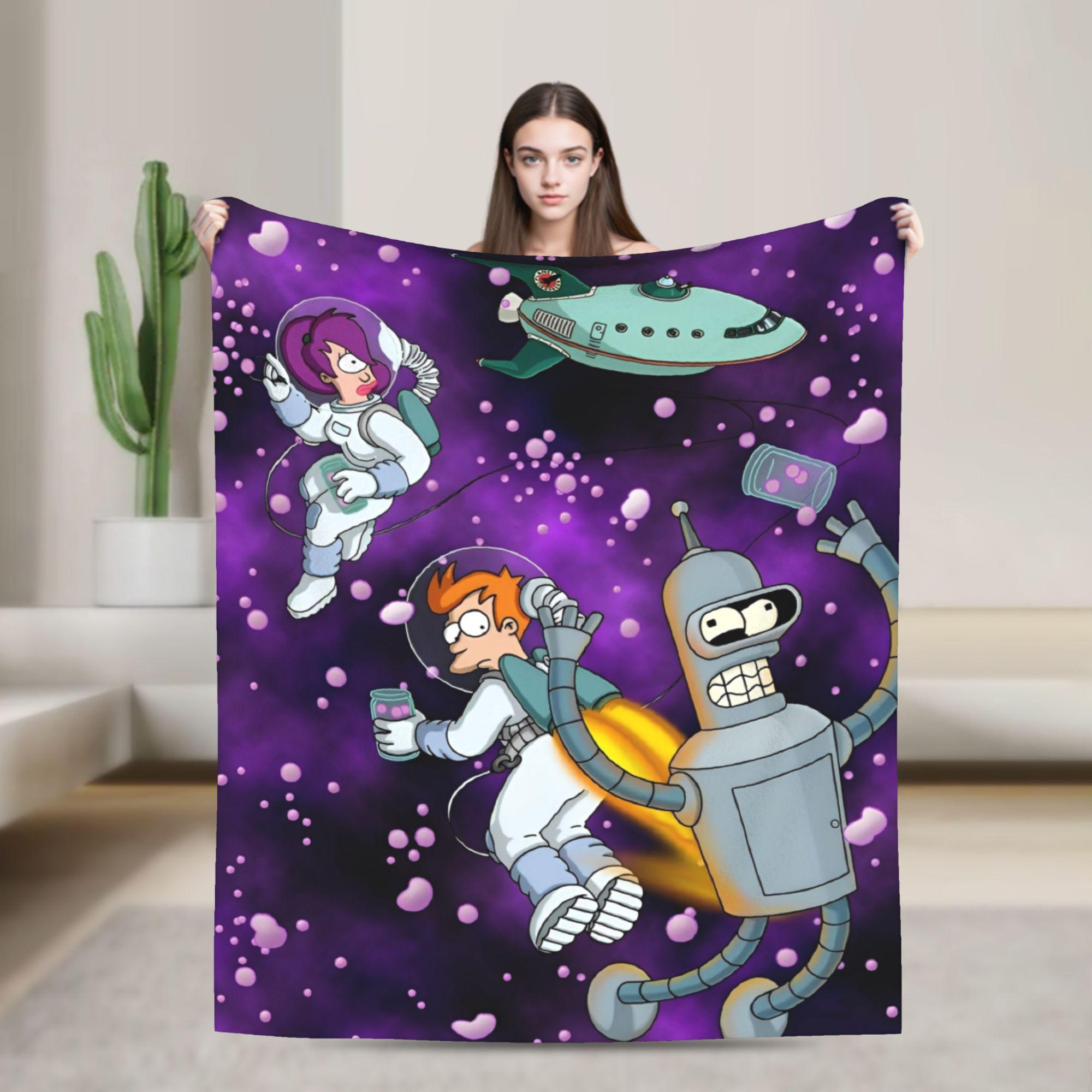 Bendered Benderbrau Drunk Knitted Blanket Cold-Fusion Steam Beer Wool Throw Blankets Printed Lightweight Bedspread Breathable 75x90cm