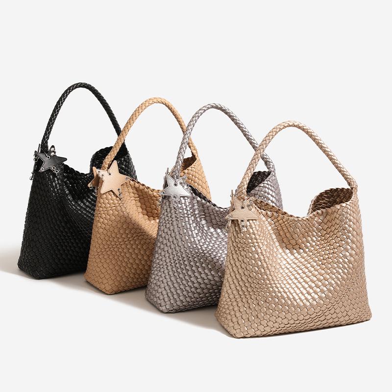 Ladybag Hand-Woven Luxury Mother-and-Child Tote - Large Capacity, High-End Design for Women