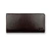 Lee Premium Italian Leather Round Zipper Long Wallet Colors (8 Available) (0520232a) (Chocolate)