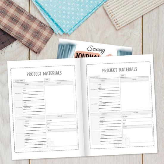 Dziennik Projektów Szyciowych Gruba Papierowa Księga Rejestrów do Codziennego Pikowania i Szycia Osobisty Dziennik Notatki Projektowe Prezent dla Entuzjastów Szycia