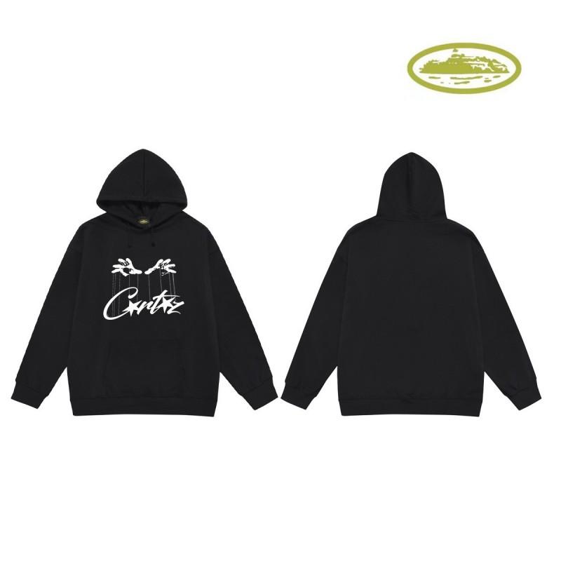 CORT Alcatraz Distressed Hoodie Men Streetwear Loose Fit Couple Sweatshirt Winter