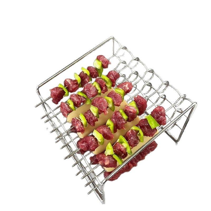 1Set Stainless Steel Grill &Skewers,24/36/48 Pcs Needle,BBQ Set, Air Fryer,Oven,Grill,Skewers,grill Accesories Kitchen Tools