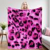 Hot Pink Black Leopard Winter And Summer Dual-Use Comfortable Flannel Blanket Soft And Sticky Sofa Cover Blanket Exquisite Gift
