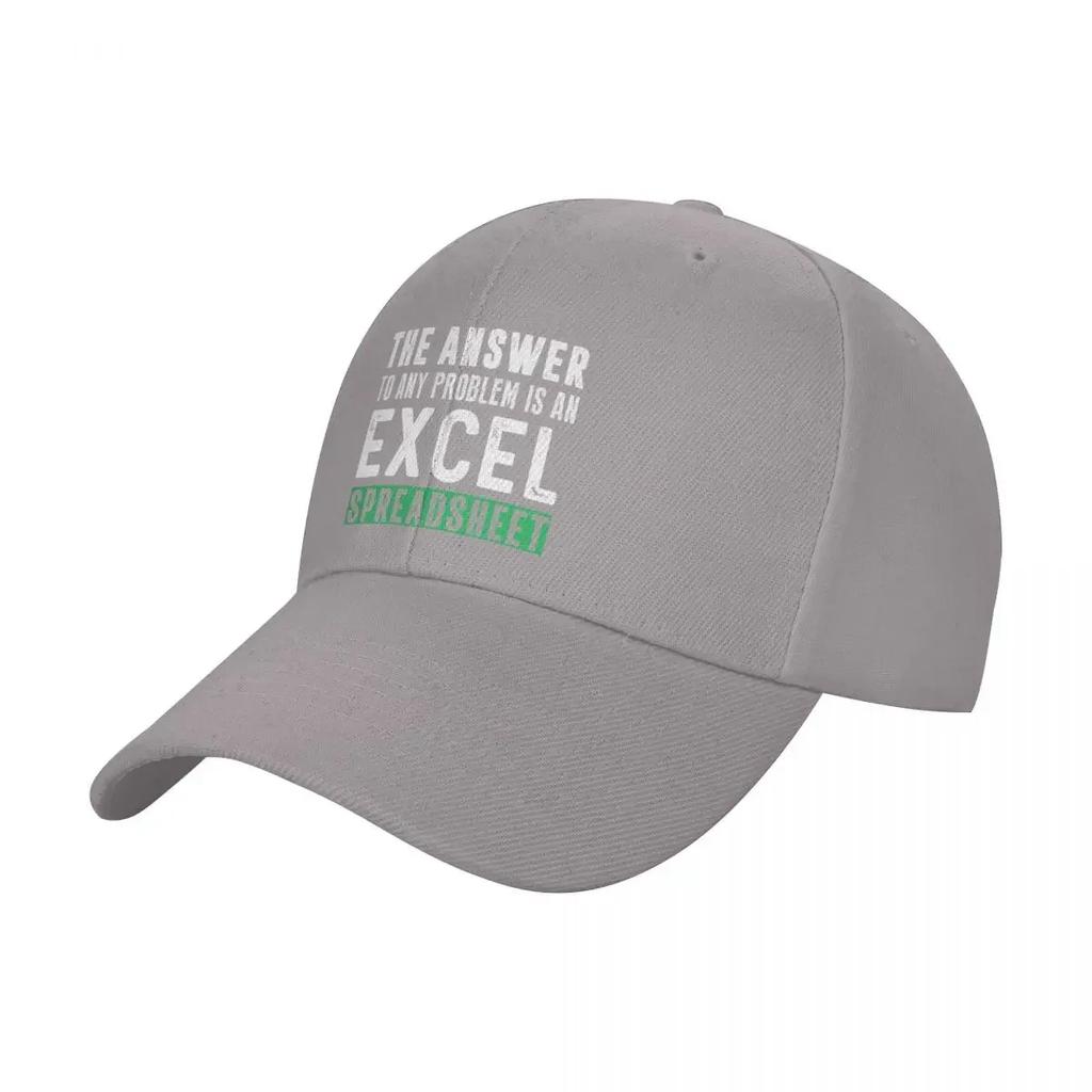 The Answer To Any Problem Is An Excel Spreadsheet Funny Gift For Excel Lover Baseball Cap Cosplay Golf Hat Genuine Men's Women's