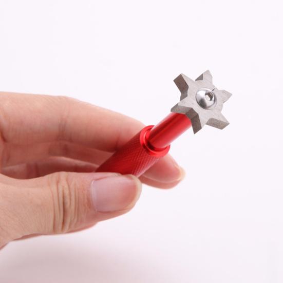 1 sett Golfkølle-sporsliper med 6 hoder Kompakt størrelse Gjenbrukbart 6-tips golfkølle-rengjøringsverktøy