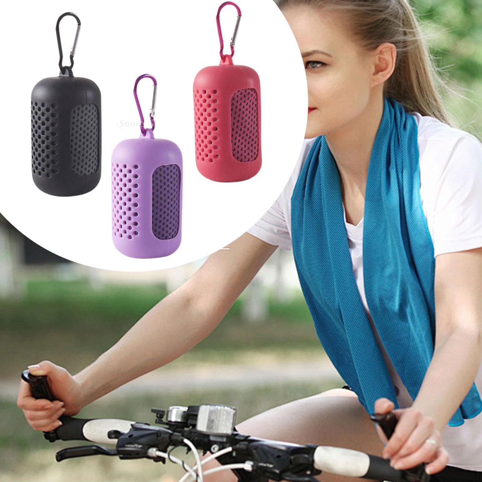 

3 штуки Охлаждающие полотенца Спортивное ледяное полотенце Обертывания из микрофибры для шеи и лица для бега red violet black