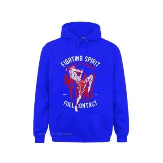 Muay Thai Kick Boxing UFFC MMA Pull Over Jacket Sweatshirt Hoodies Men Women Kid Unisex Long Sleeve Print Sport Gym Fitness Workout