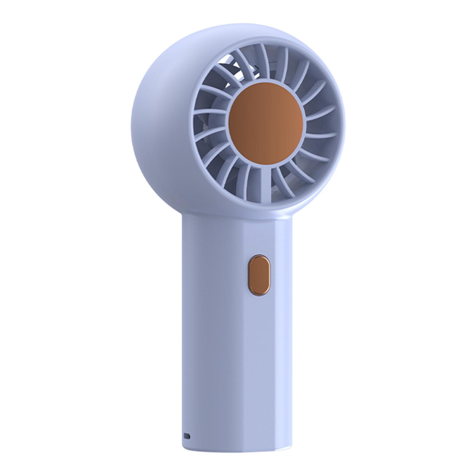 

Портативный ручной вентилятор с зарядкой от USB, 3-скоростной карманный вентилятор для путешествий на открытом воздухе и использования в офисе, подарок для девушки синий