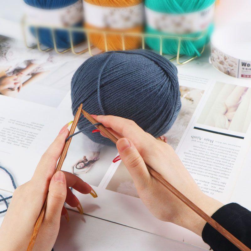 500g Pack Medium Thick Wool Yarn for Hand Crochet Knitting Sock Scarf Sweater Diy Dolls Children\'s Woolen Thread Soft Fluffy