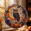 Halloween Diamond Painting Kits Ghost/Owl Art Hanging Ornament Kit, Festive Window Decorations Suncatcher, DIY Pendant Decor Indoor Holiday Decorative
