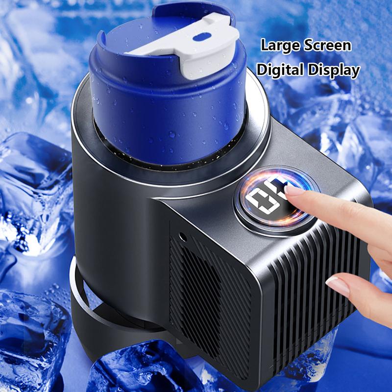 2 In 1 Car Rapid Cooling/Heating Cup Holder 12V Warmer Smart Car Cup Car Heating Cooling Cup Touch Screen Office Cup Mug Holder