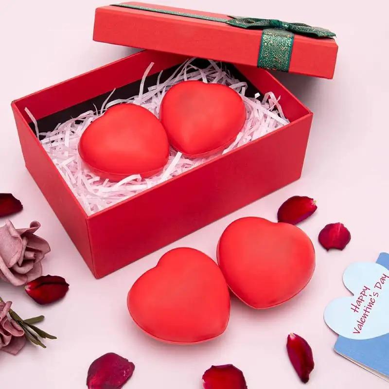 Valentine'S Day Heart Squishy Squeeze Soft Stress Ball Stress Anxiety Relief Fidget Toy Cute Lovely Desk Decompression Plaything