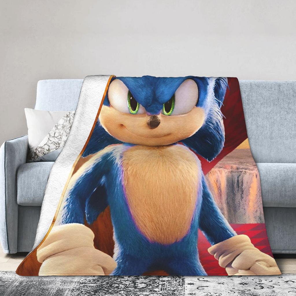 Shadow Game Knitted Blankets Soniced Cartoon Plush Throw Blankets Bed Sofa Personalised Soft Warm Bedspread