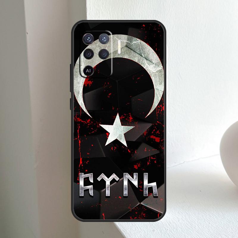 Turkey Turkish Flag For OPPO A80 A60 A40 A5 A6 Pro A15 A17 A57 A16 A76 A96 A18 A38 A58 A78 A98 A54 A74 A94 Case
