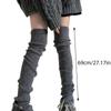Japanese Ballet Styles Thigh High Leg Warmer Ribbed Knitted Split Buttons Over Knee Footless Socks for Fashionable Women