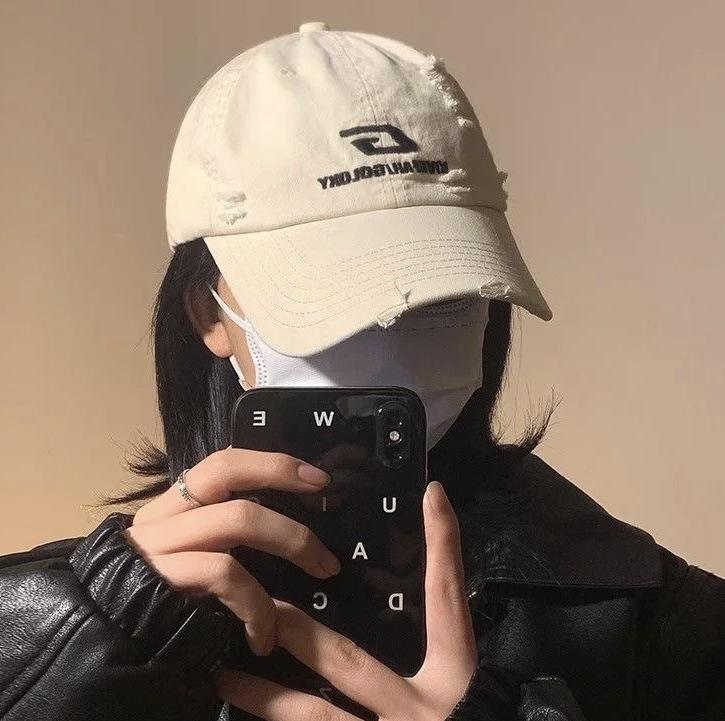 Cap type super positive G letter embroidered baseball cap female hole old high street face small cap couple
