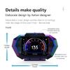 OBD + GPS P24 HUD Car OBD Head Up Display on Board Computer Digital Speedometer Water Temp Fuel Consumption Slope Meter