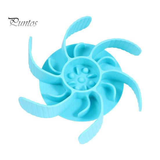 

Медленная кормушка для домашних животных, силиконовая вставка для миски для собак с присоской, пищевая анти-удушающая кормушка для собак, медленная поедание светло-синий