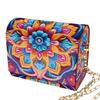 Kit de Sac à Bandoulière Peinture Diamant 5D DIY avec Chaîne Sac de Maquillage Strass Bling Motif Fleurs pour Décoration Intérieure Cadeau