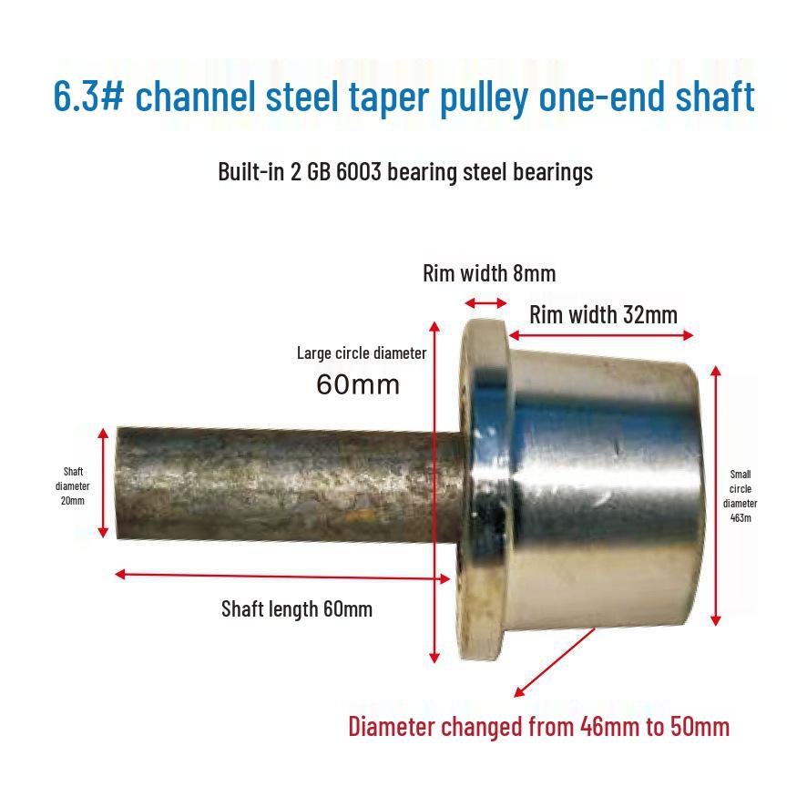 T-type Single-Sided Wheel/Elevator Freight Special Pulley with Tapered Channel Steel No. 8 & 10
