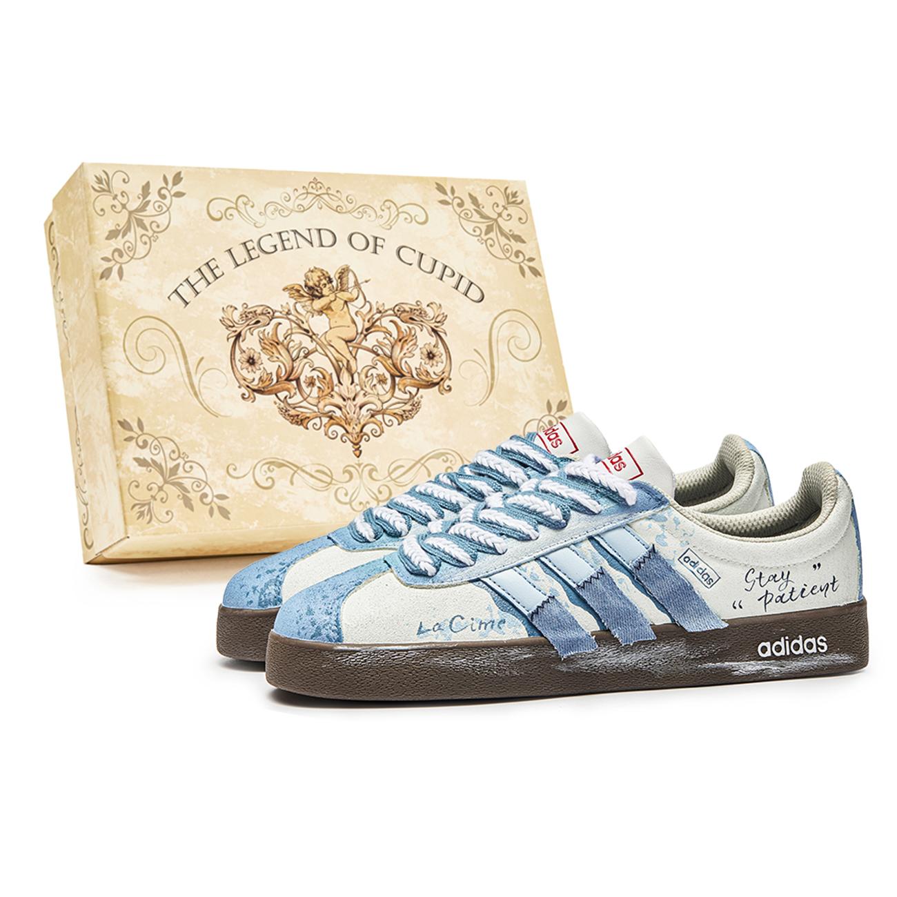 

Adidas VL COURT 2.0 Lifestyle Свобода Панда, Коробка, Гірський Подих Дихаючі Низькі Кеди для Скейтбордингу Унісекс HQ1802(Team202-S-BOX) 42