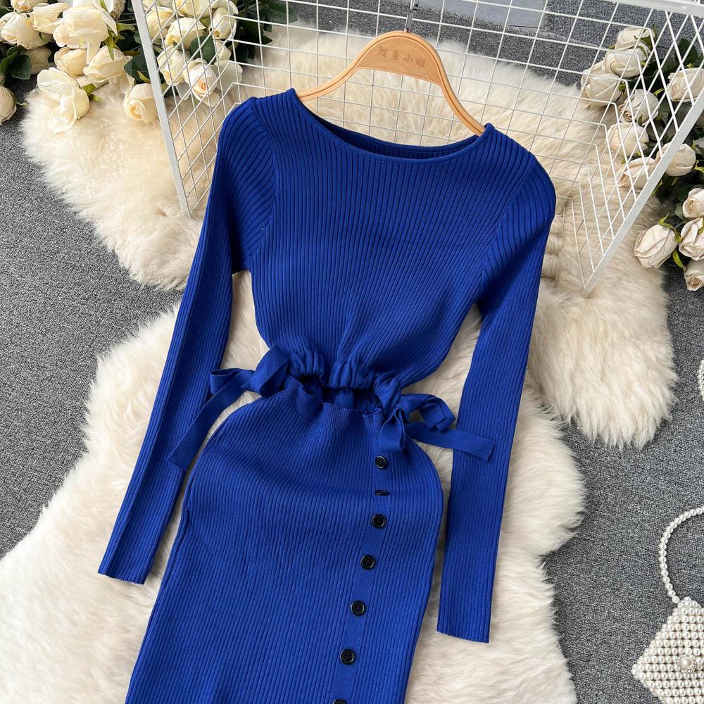 sachin and babi light blue dress STORM OFF THE SHOULDER MAXI SWEATER DRESS – AKIRA