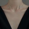 Womens Choker Necklace Polished Cross Bead Chain Dainty Vintage Short Collarbone Jewelry
