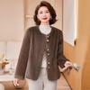 Women's new dopamine new short mink fur integrated jacket with fleece and thicker temperament women