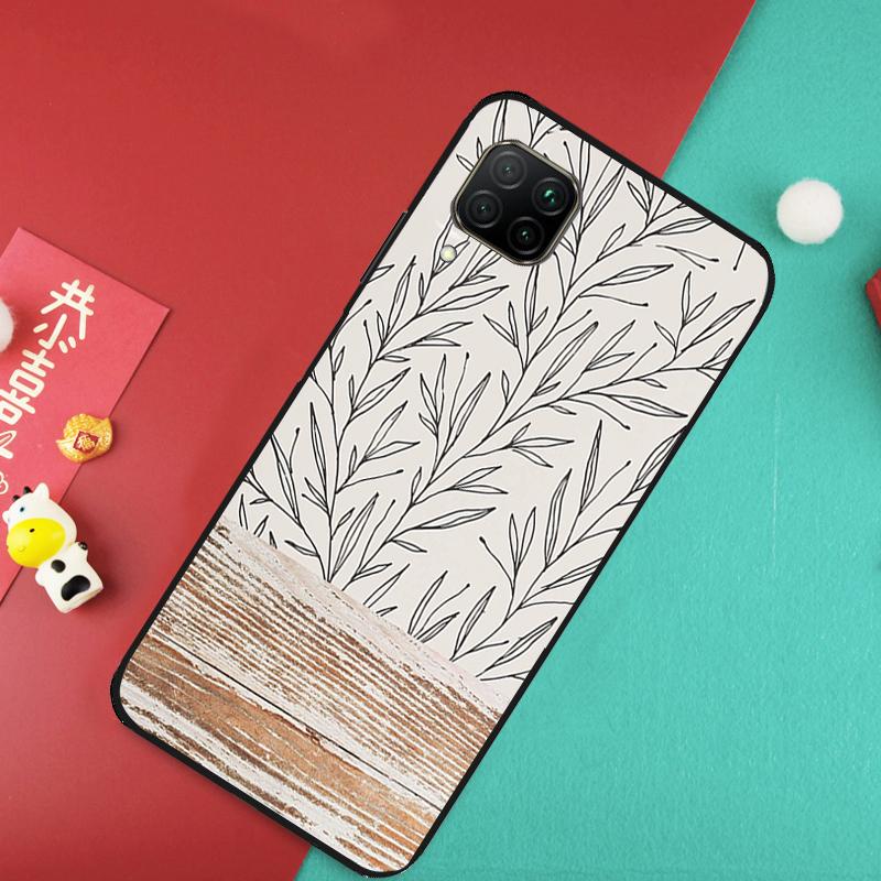 Boho Botanical Leaf Cow Cactus For Huawei Nova Y73 Y70 Y72 Y60 Y90 Y61 Y91 8i 7i 11i 12i 12s 9 10 SE P20 P30 P40 Lite Case
