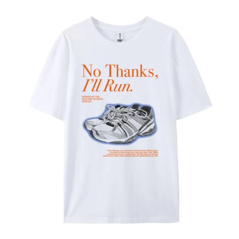 

No Thanks Ill Run Funny Running TShirt Women Unisex Running Lover T Shirt Sports Marathon Tee Shirt Summer Vintage Graphic Tops S