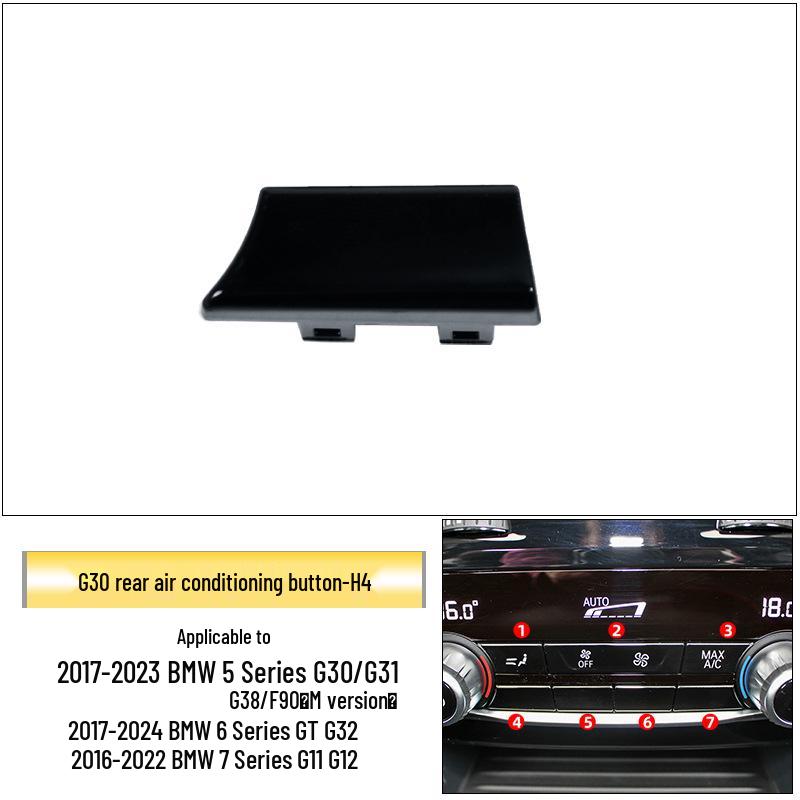 Compatible with BMW 5 Series, 7 Series, GT, 6 Series, G32, G30 Rear Air Conditioning Switch Buttons