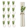 6/12 Stück Elegante Serviettenringe Serviettenschnalle Rustikale Blatt-Serviettenringe Schnalle