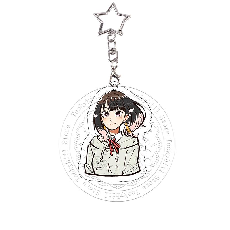 Anime Cartoon Akane-banashi Acrylic Keychain Bag Decoration Diy Cosplay Props Art Comic Cover Keyring Pendant Birthday Gift