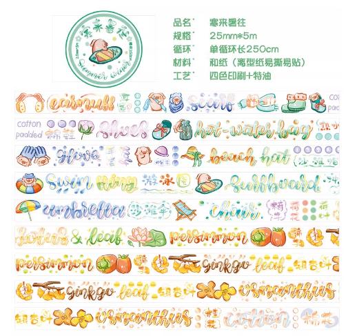 1pcs/lot Decorative Adhesive tapes Residual sounds of life Scrapbooking DIY Paper Scrapbooking Stickers