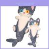 Boneca de Pelúcia Cinza de Tubarão-gato Com Diferentes Combinações de Olhos Super Macia e Fofa